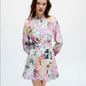 Zara Floral Pattern Dress • Size L